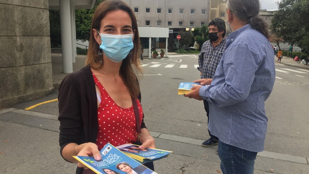Diana Ferreira na ação junto ao Centro Hospitalar Gaia/Espinho