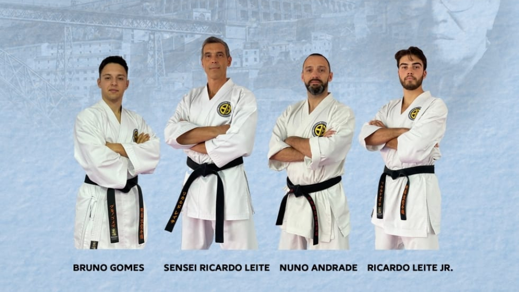 Cintos pretos presentes no primeiro seminário de Karaté Meibukan Gojyu-Ryu