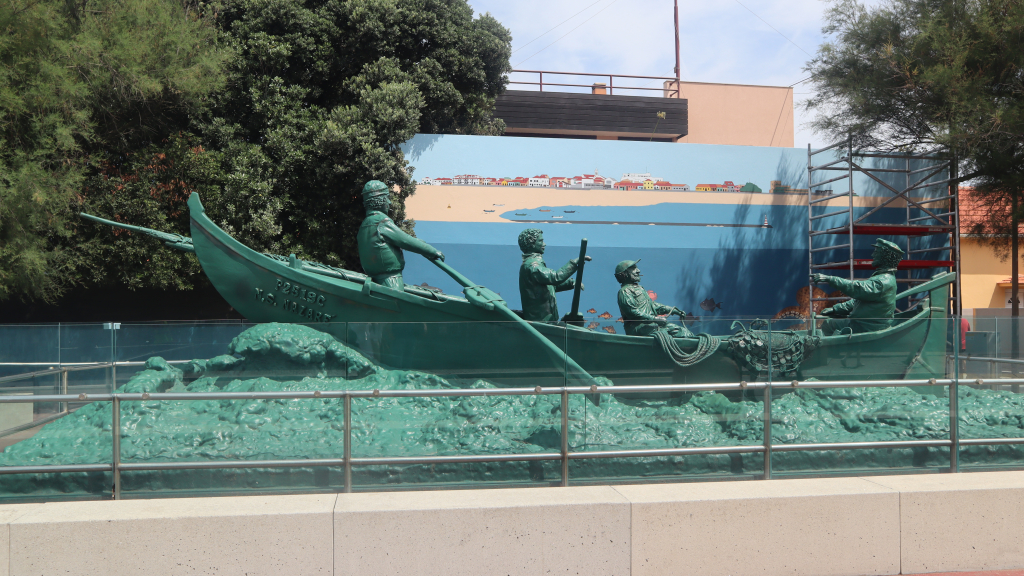 Novo mural que retrata a Aguda está junto à recém-inaugurada escultura ‘Pesca da Mugiganga’