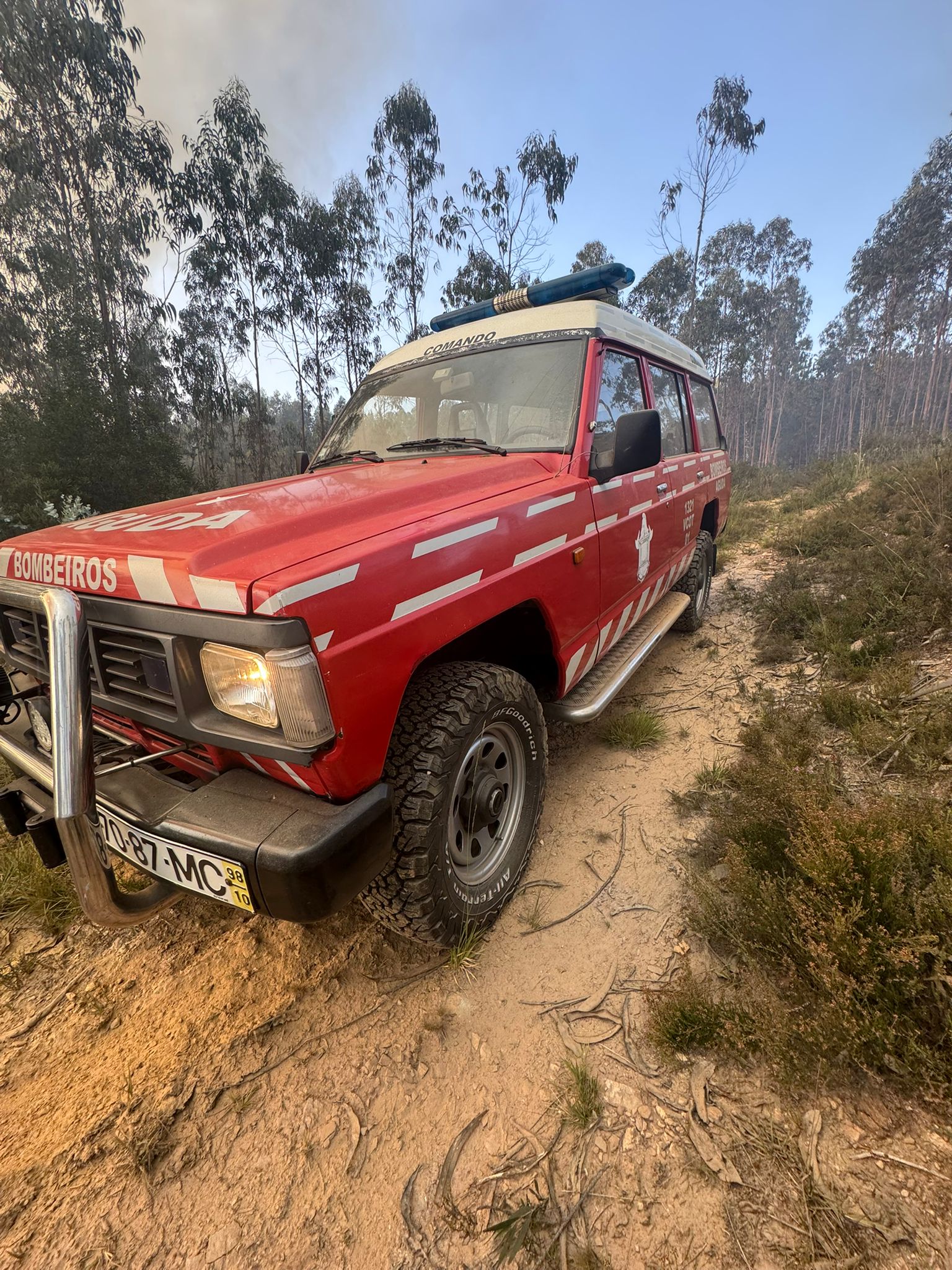 BV Aguda no combate aos incêndios.