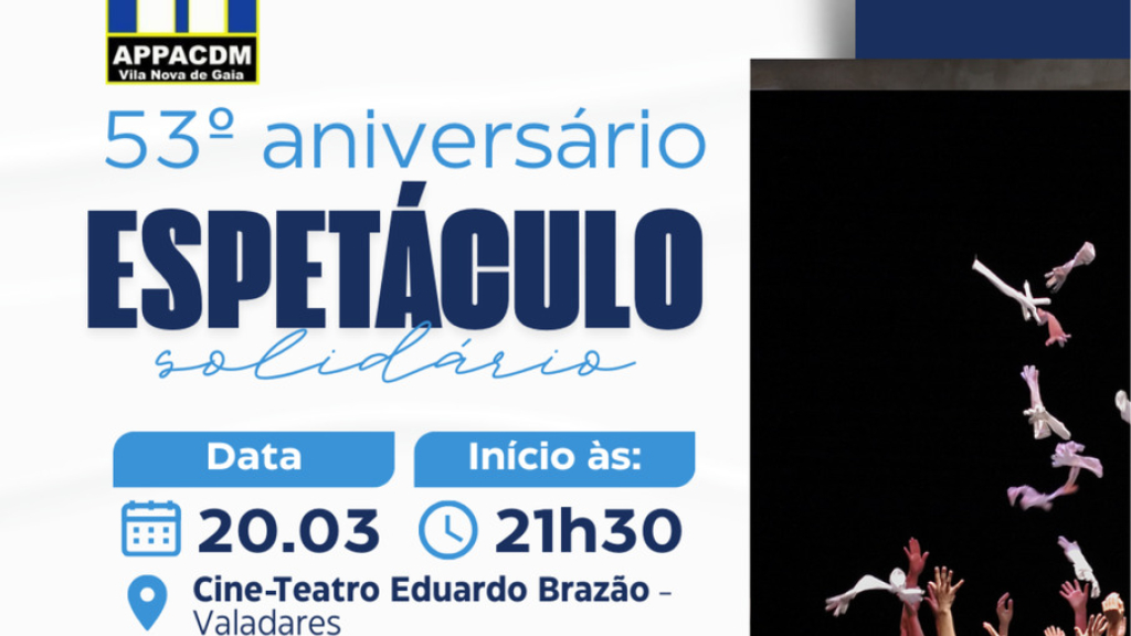 Cartaz do espetáculo solidário 