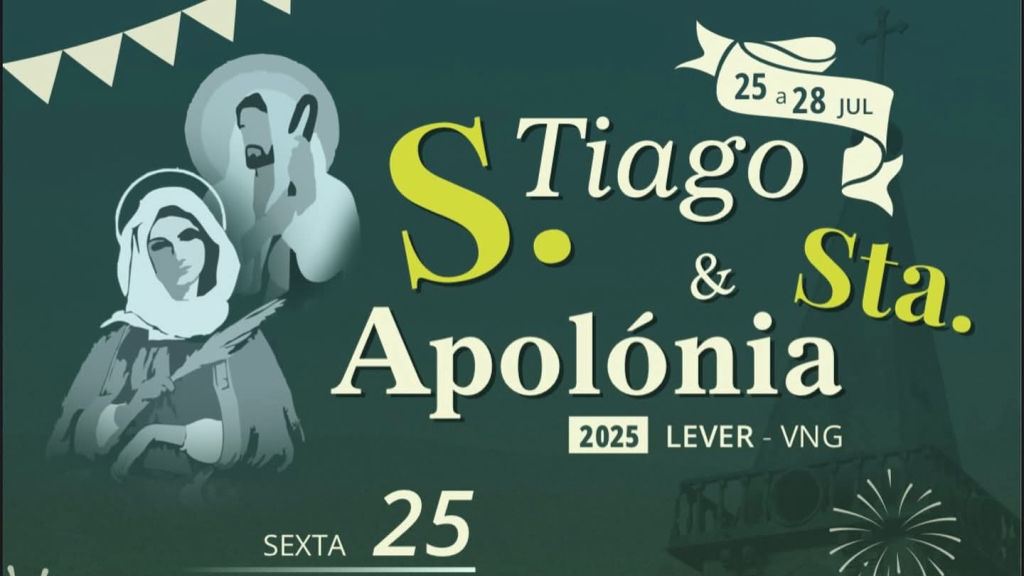 Cartaz das Festas de S. Tiago e Santa Apolónia